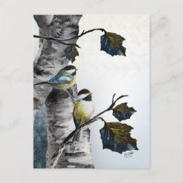 "Chickadees" [Design 2] Small  Postkarte