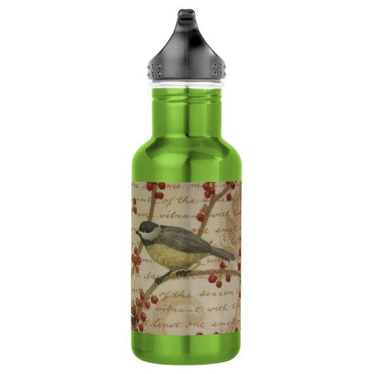 Chickadees Edelstahlflasche (Rechts)