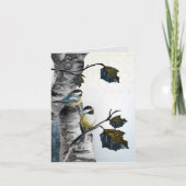"Chickadees" [Entwurf 2] Klein Karte (Vorderseite)