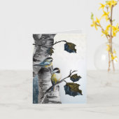 "Chickadees" [Entwurf 2] Klein Karte (Gelbe Blume)