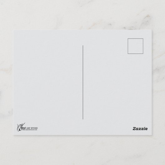 "Chickadees" [Entwurf 2] Klein Postkarte (Rückseite)