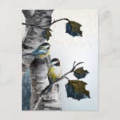 "Chickadees" [Entwurf 2] Klein Postkarte (Vorderseite)