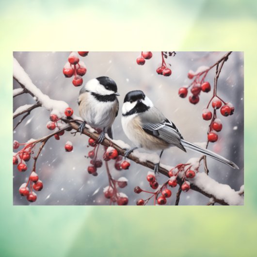 Chickadees Fensteraufkleber (Blatt 3)
