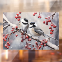 Chickadees Fensteraufkleber