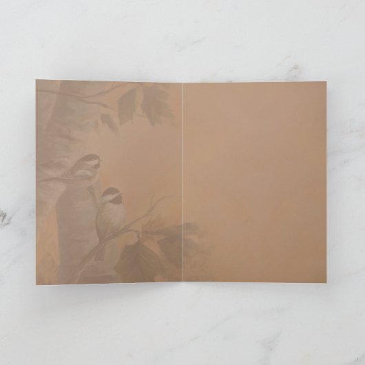 Chickadees-gesegnete Version Dankeskarte (Innenseite)