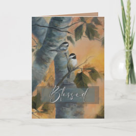 Chickadees-gesegnete Version Dankeskarte