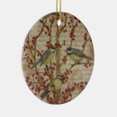 Chickadees Keramikornament (Rechts)