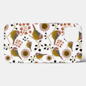 Chickadees Pink Gold Muster Case-Mate iPhone Hülle (Rückseite (Horizontal))