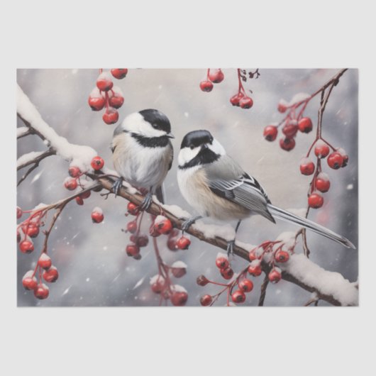 Chickadees Seidenpapier (Vorderseite)