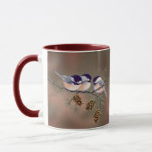 CHICKADEES u. PINECONES durch SHARON SHARPE Tasse (Links)