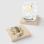 Chickadees und Bushtit, Audubons Vögel von Amerika Steinuntersetzer (Seitenansicht)