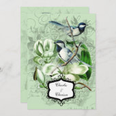 Chickadees und Magnolias 12x18 Wedding Einladung (Vorne/Hinten)