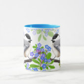 Chickadees vergessen mich herein nicht tasse (Zentrum)