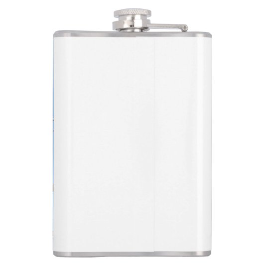 Chickadei im Winter Flachmann (Rückseite)