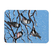 Chickadei im Winter Magnet (Horizontal)