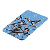 Chickadei im Winter Magnet (Linke Seite)