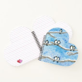 Chickaden an Baumzweigen im Winterschnee Notebo Notizblock (Innenseite)