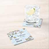 Chickaden & Apple Blüten personalisieren Rechteckiger Pappuntersetzer (Vor Ort)