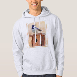 Chickadeo auf Birdhouse Malerei Original Bird Art Hoodie