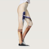 Chickadeo auf Birdhouse Malerei Original Bird Art Leggings (Rechts)