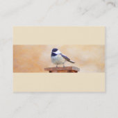 Chickadeo über Vogelmalerei Visitenkarte (Rückseite)