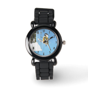 Chickadeon Feeder - Original Wild Bird Art Armbanduhr
