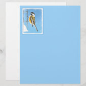 Chickadeon Feeder Painting - Original Bird Art (Vorne/Hinten)