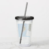 Chickadeon Feeder Painting - Original Bird Art Acryltrinkbecher (Rückseite)