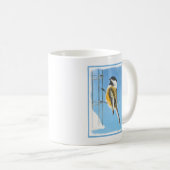 Chickadeon Feeder Painting - Original Bird Art Kaffeetasse (VorderseiteRechts)