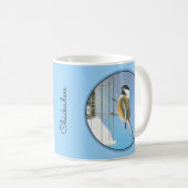 Chickadeon Feeder Painting - Original Bird Art Kaffeetasse (VorderseiteRechts)