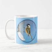 Chickadeon Feeder Painting - Original Bird Art Kaffeetasse (Links)