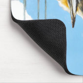 Chickadeon Feeder Painting - Original Bird Art Mousepad (Ecke)