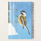 Chickadeon Feeder Painting - Original Bird Art Planer (Rückseite)