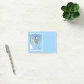 Chickadeon Feeder Painting - Original Bird Art Post-it Klebezettel (Büro)