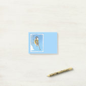 Chickadeon Feeder Painting - Original Bird Art Post-it Klebezettel (Auf Schreibtisch)