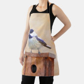 Chickadeon Feeder Painting - Original Bird Art Schürze (InSitu)