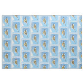 Chickadeon Feeder Painting - Original Bird Art Stoff (Fat Quarter (45,7 x 55,9 cm))