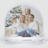 Chickadeon Pine Sprig Weihnachtsfamilie Schneekugeln (Rückseite)