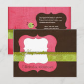 Chickadep {pink} Haarbogen Postkarte (Vorne/Hinten)