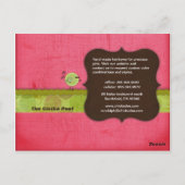 Chickadep {pink} Haarbogen Postkarte (Rückseite)