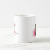 Chickadeschwarze Wasserfarbe mit Sprichwort Kaffeetasse (Mittel)