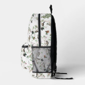 Chickadevögel Berries & Pinecones Wasserfarbe Bedruckter Rucksack (Rechts)