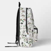Chickadevögel Berries & Pinecones Wasserfarbe Bedruckter Rucksack (Links)