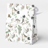 Chickadevögel Berries & Pinecones Wasserfarbe Geschenkschachtel (Rückseite)