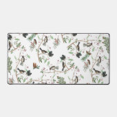 Chickadevögel Berries & Pinecones Wasserfarbe Schreibtischunterlage (Vorderseite)