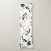 Chickadevögel Berries & Pinecones Wasserfarbe Seitenschläferkissen (Rückseite (Vertikal))