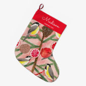 Chickadevogel Weihnachten Großer Weihnachtsstrumpf (Vorderansicht (hängend))