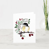 Chickadewatercolor Charming Note Card