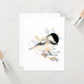 Chickadewatercolor Karte