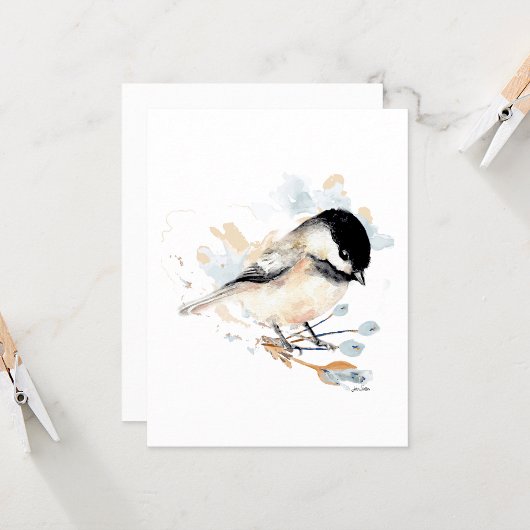 Chickadewatercolor Karte